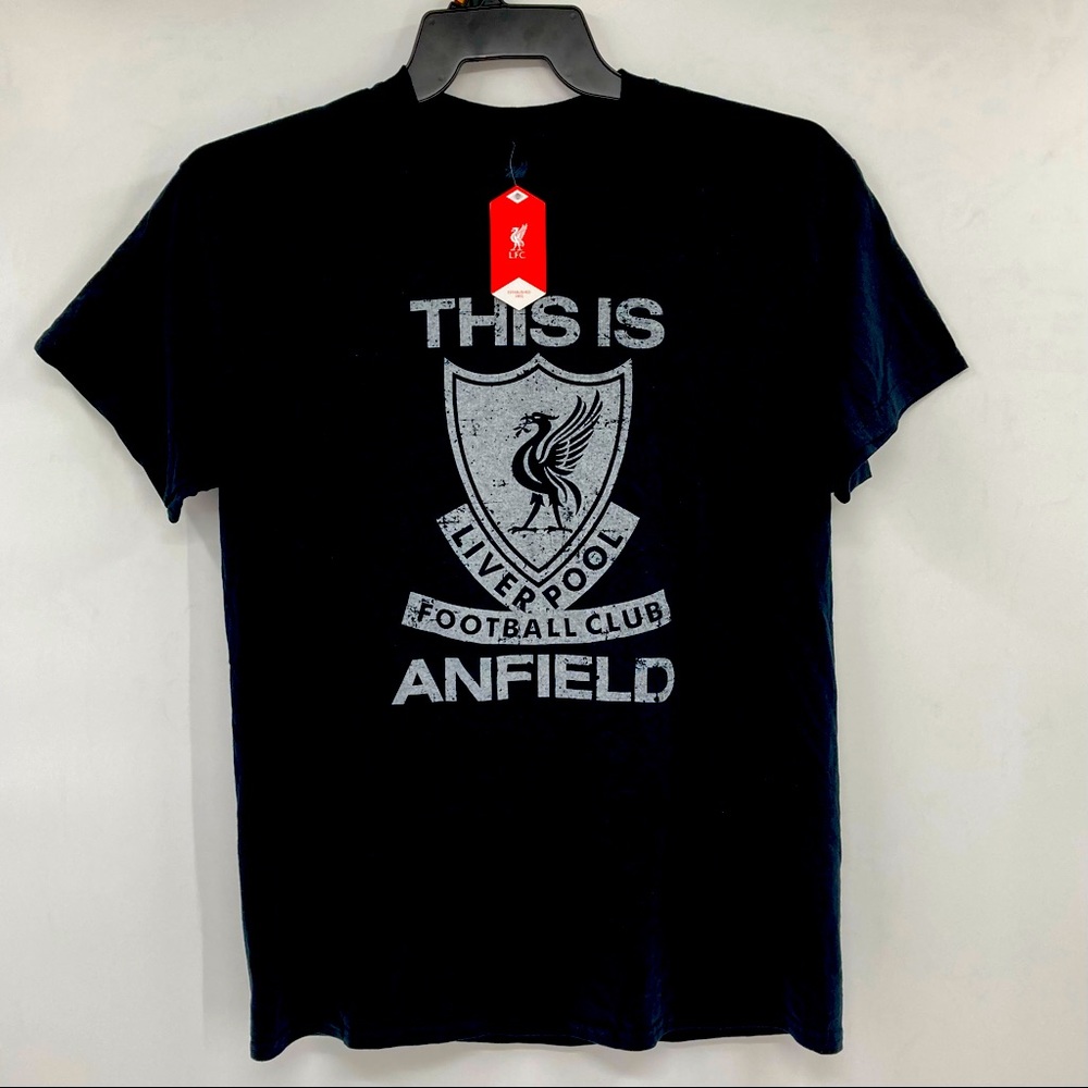 NWT SOCCER Liverpool Football Club Official Licensed Product T-Shirt BLACK Sz M